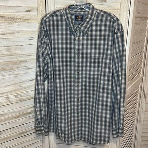 Arrow Plaid Long Sleeve Button Down Shirt
